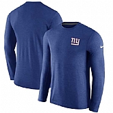 Men's New York Giants Nike Royal Coaches Long Sleeve Performance T-Shirt,baseball caps,new era cap wholesale,wholesale hats